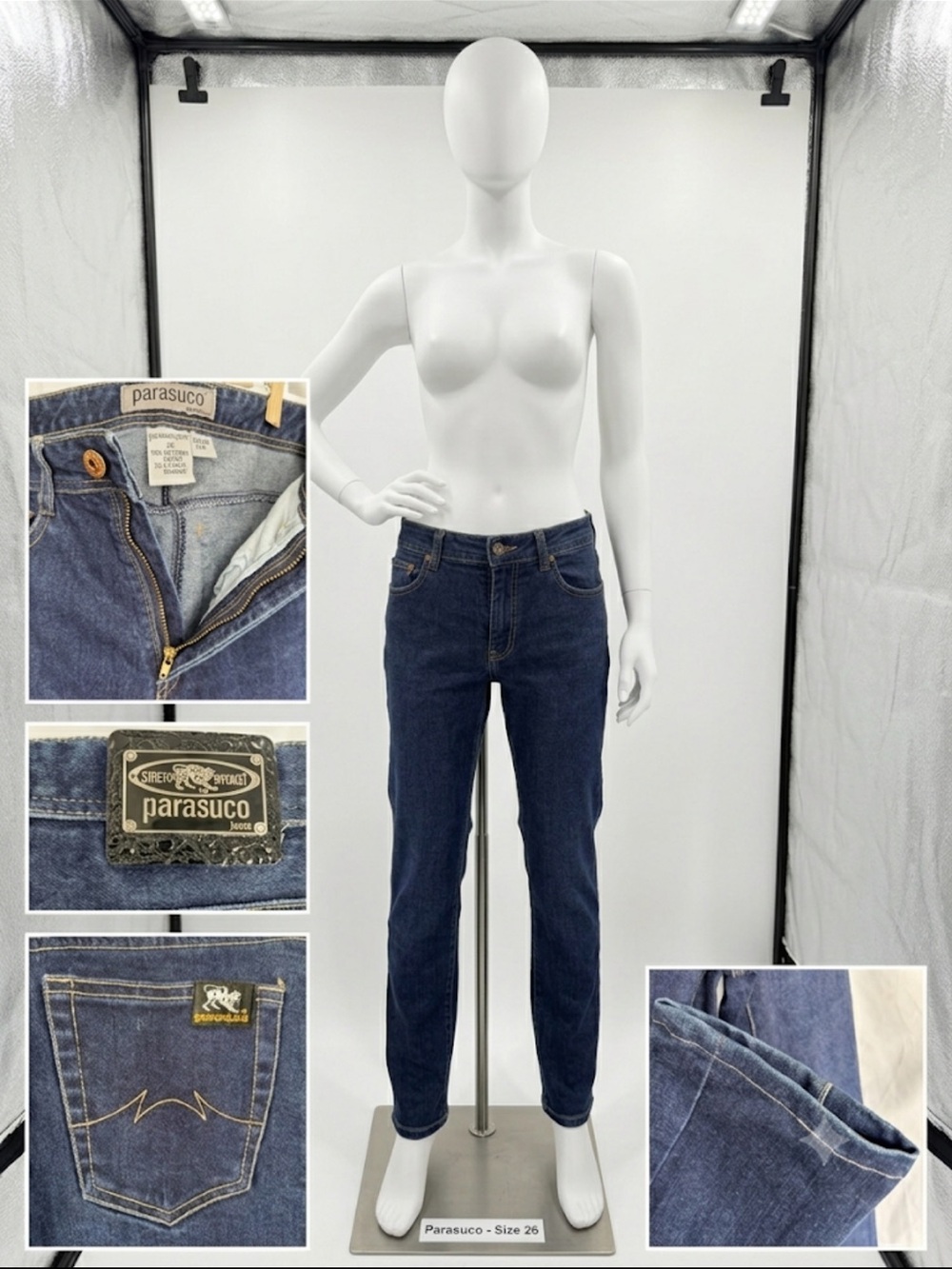 Parasuco Women's Skinny Jeans in Indigo Blue Denim